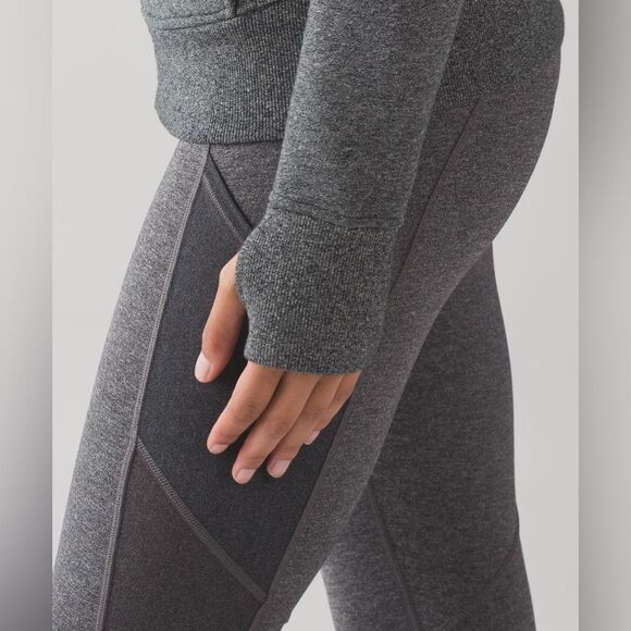 EUC Lululemon Scuba Hoodie *Light Cotton Fleece - Heathered Speckled Black - Picture 8 of 13